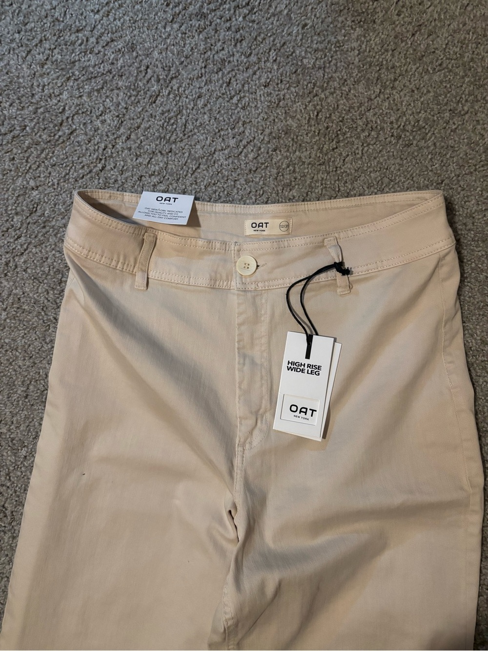 Oat New York Cream High-Rise Wide Leg Pants - Picture 4 of 4